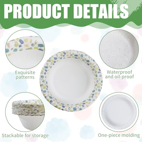 30 Count 8oz Microwaveable Disposable Paper Bowls - Eco-Friendly & Durable