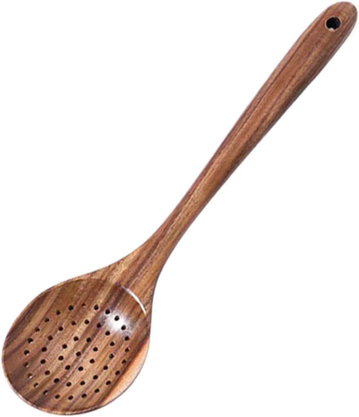 Wooden Long Handle Spoon - Large Kitchen Utensil for Non-Stick Pots & Pans | Perfect for Cooking & Serving