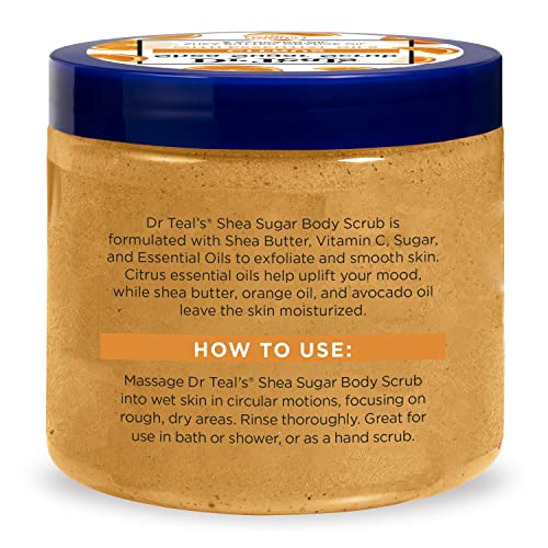 Dr Teal's Citrus Shea Sugar Body Scrub with Vitamin C - 19 oz