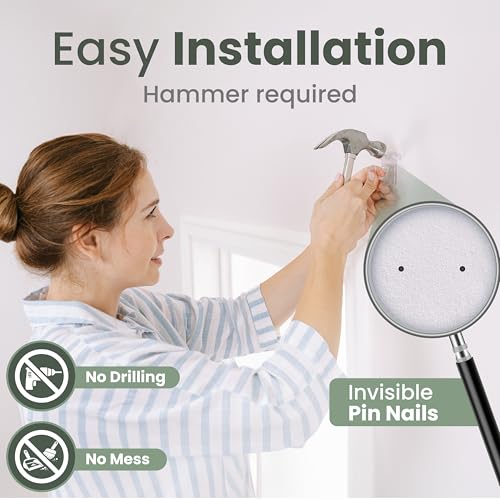 Heavy Duty Wall-Mount Curtain Rod Holders (8 Pack) - No Adhesive, 5X Stronger, Fits 1.25" Rods
