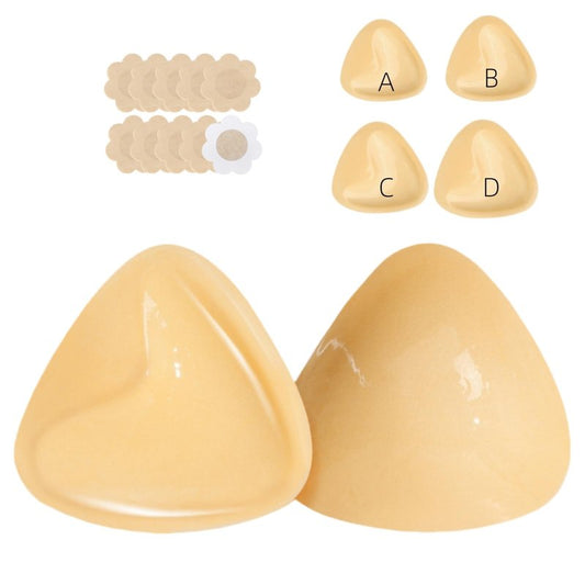 Uiheex Double Sided Sticky Bra Inserts, Reusable Push Up Adhesive Pads with Padding for Bikini, Swimsuit, Sports Bra