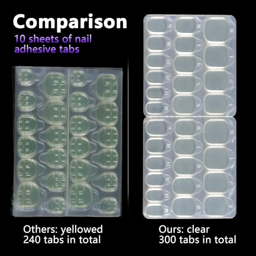 Laza Nail Adhesive Tabs – 300 Super Sticky Double-Sided Glue Stickers