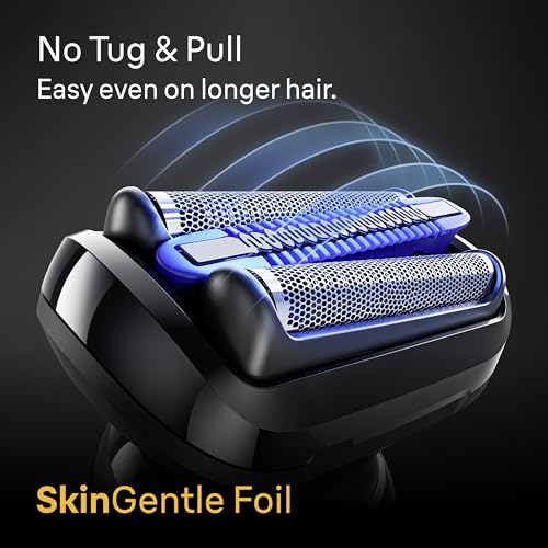 Braun Series 5 Electric Shaver for Men, Wet & Dry Foil Razor, Precision Trimmer Attachment, Body Groomer Attachment, Charging Stand, Travel Case, Black 5155cs