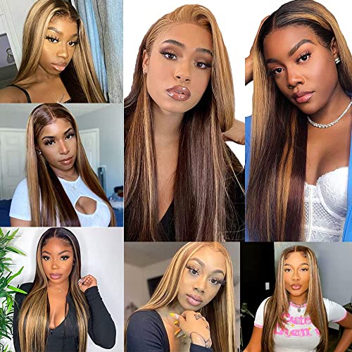 Peenoll P4/27 Highlight Human Hair Bundles - Brazilian Straight Virgin Hair