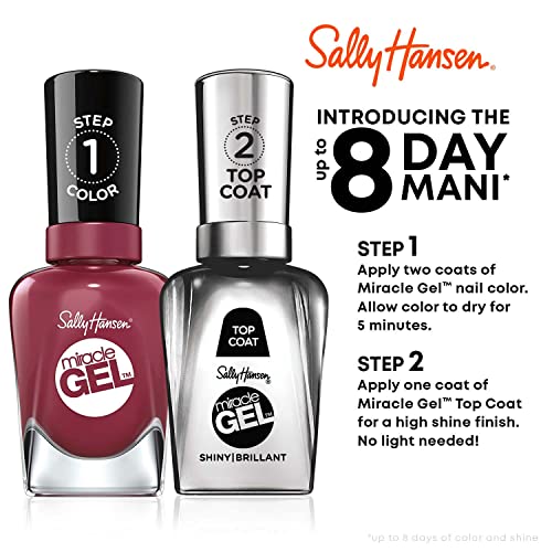 Sally Hansen Miracle Gel Nail Polish Pack of 2 - Flash-ionista #649 (0.5 Fl Oz)