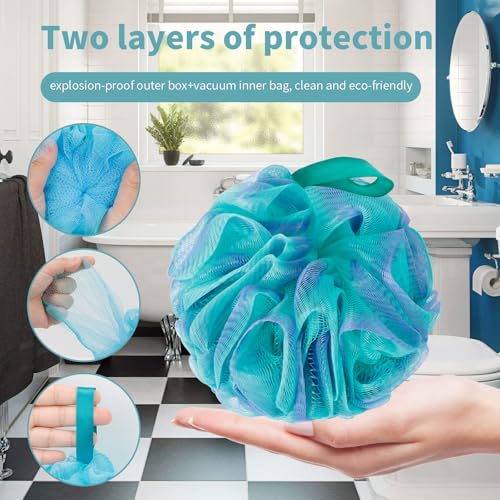 Carrie Joe 4-Pack Dark Jungle Loofah Sponges for Body Wash & Exfoliation, 60G