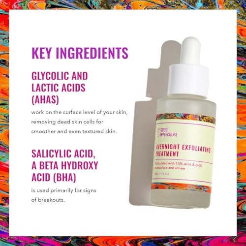 Good Molecules Overnight Exfoliating Treatment Pack of 2 - AHA & BHA