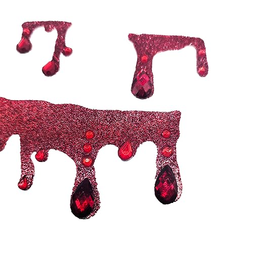 Vampire Blood Face Gems - Halloween Costume Rhinestone Stickers