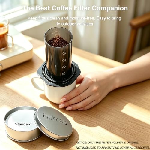 VAMIGO Travel Coffee Filter Holder - Dustproof & Compact Case for Standard Filters