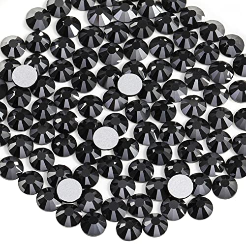 Beadsland Flatback Crystal Rhinestones SS6 Jet Hematite 1.9-2.1mm 2880pcs