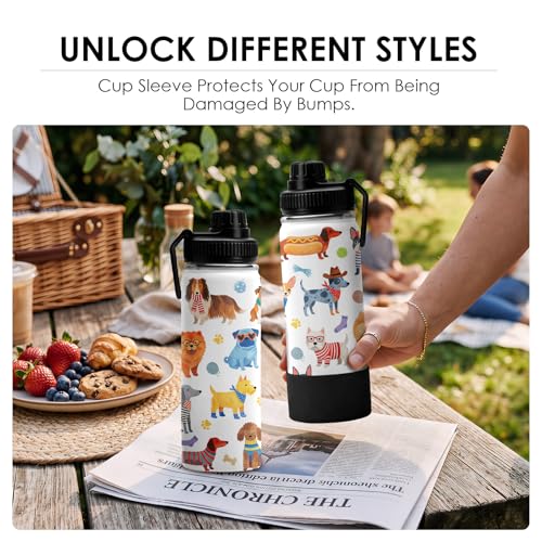 WWHSAI 18oz Insulated Tumbler for Dog Lovers - Cute Dog Design