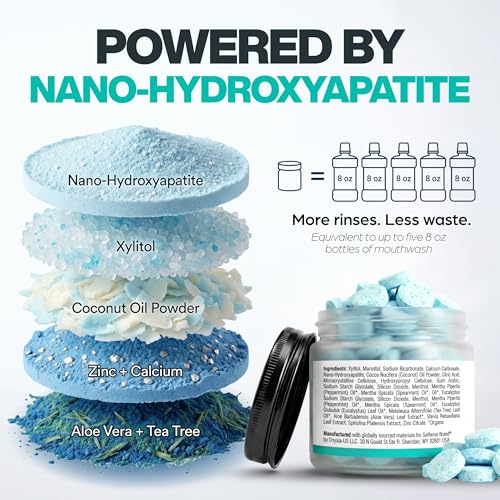 Natural Mouthwash Tablets with Nano-Hydroxyapatite, Alcohol-Free