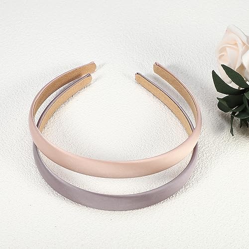 VOCOSTE Satin Headbands - 2 Pcs Anti-Slip Hair Accessories