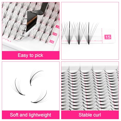 TDANCE 5D Wispy Premade Fans 0.07mm C-Curl Lash Extensions 8-15mm Mix