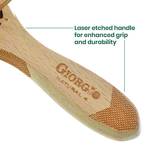 Giorgio Eco-Friendly Wooden Bristle Hairbrush GIO4 - Small Detangling Brush for Thick Hair