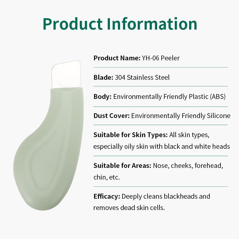 Blackhead Remover Tools - Silicone Face Scraper for Deep Cleansing | Green Color