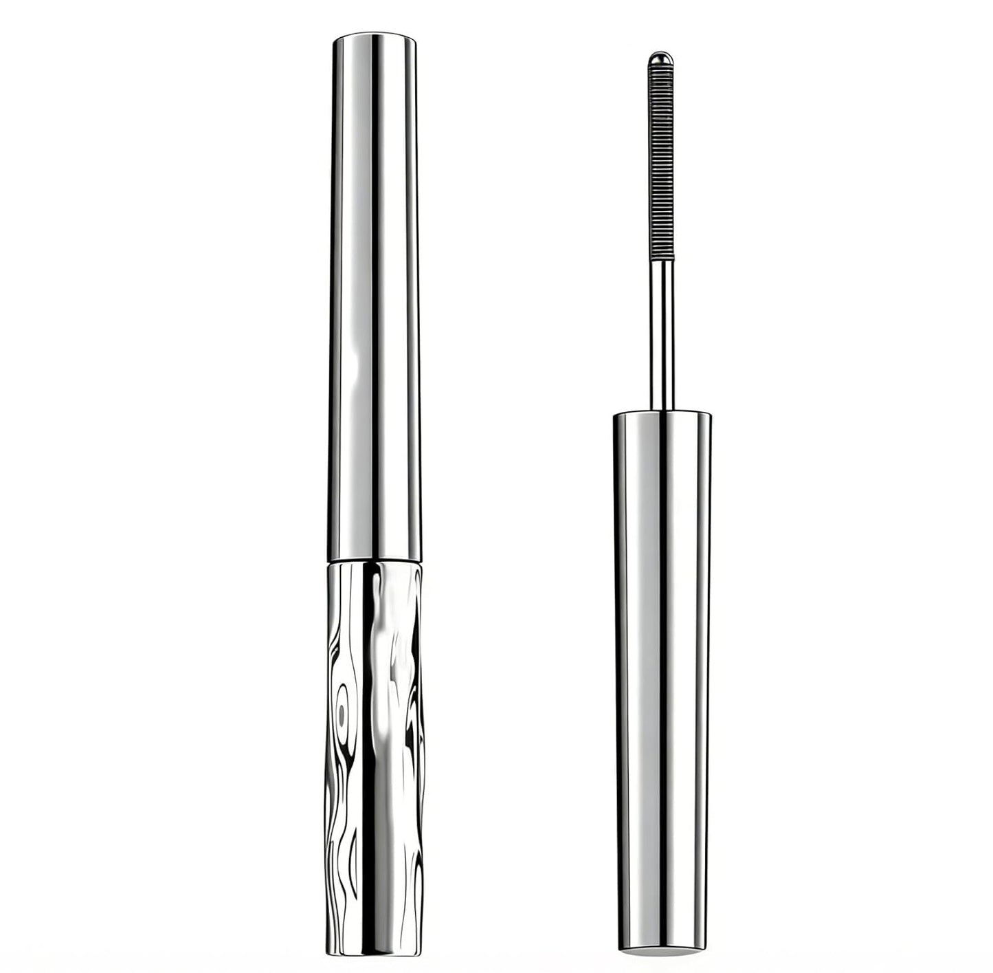 Metallic Wand Glossy Mascara - Waterproof & Smudge-Proof Formula for 3D Curling & Volume | Long-Lasting Black Mascara