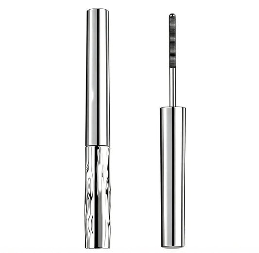 Metallic Wand Glossy Mascara - Waterproof & Smudge-Proof Formula for 3D Curling & Volume | Long-Lasting Black Mascara
