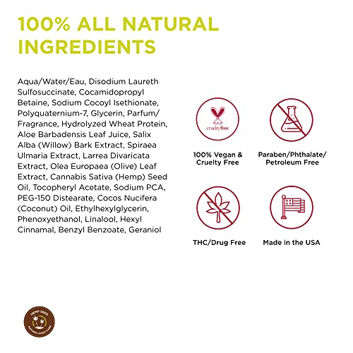 Earthly Body Hemp Seed Oil Shampoo - Sulfate-Free Moisturizing Hair Care