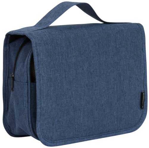 Brookstone Blue Travel Toiletry Bag - Hanging Organizer for Men & Women