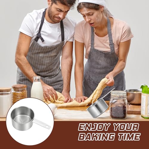 2-Pack Stainless Steel Measuring Cups - 1 Cup (250ml) for Cooking & Baking
