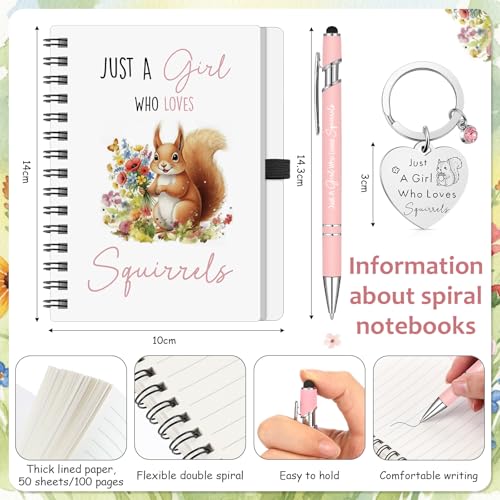 Squirrel Gifts Set for Women Girls - 5 Pcs Squirrel Themed Accessories