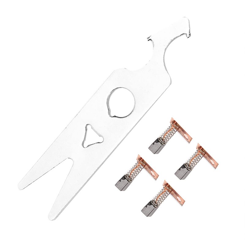Nail Drill handpiece, 4 Pairs Carbon Brush Wrench Set Nail Drill Handpiece Accessory Replacement Part with Alloy Material for Home Nail Salon