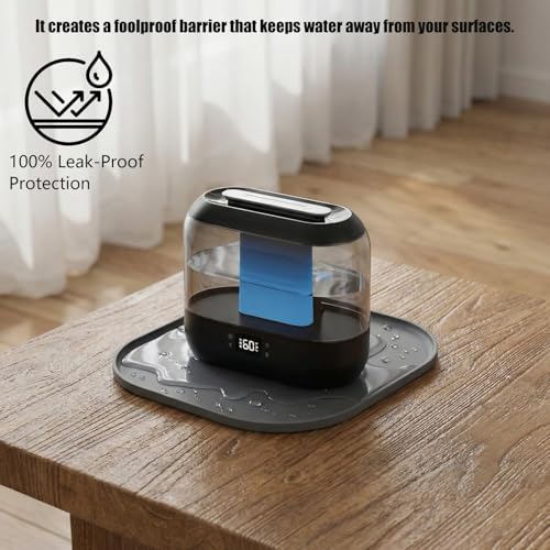 Universal Silicone Humidifier Drip Tray - 10.23" Leak-Proof Floor Protector
