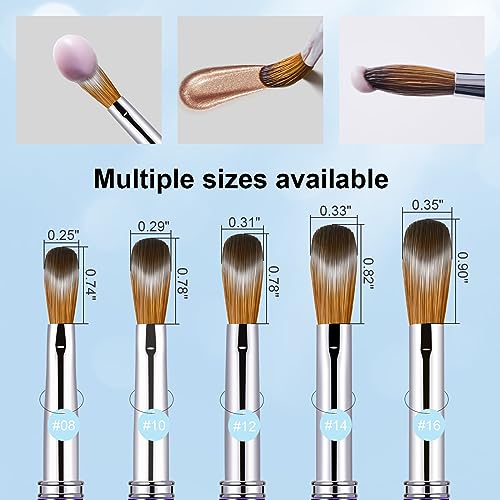 Shine Chance Size 14 100% Kolinsky Acrylic Nail Brush with Gradient Blue Handle