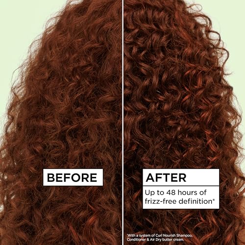 Garnier Fructis Curl Nourish Conditioner 12 Fl Oz (Pack of 3) - Sulfate Free, Vegan, Coconut Oil & Plant Protein