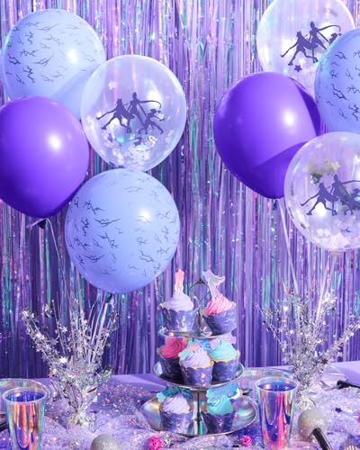 Kpop Party Balloons Set - 24 Iridescent Purple Latex Balloons