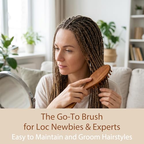 Kauvysaq Loc Brush and Comb Set for Dreads - Professional Hair Styling Tool