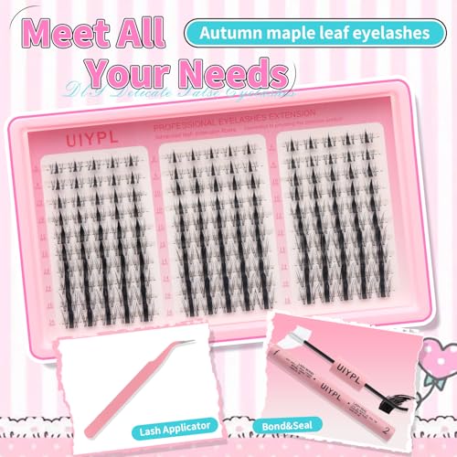 UIYPL Lash Cluster Kit - 150pcs Natural Volume Eyelash Extensions