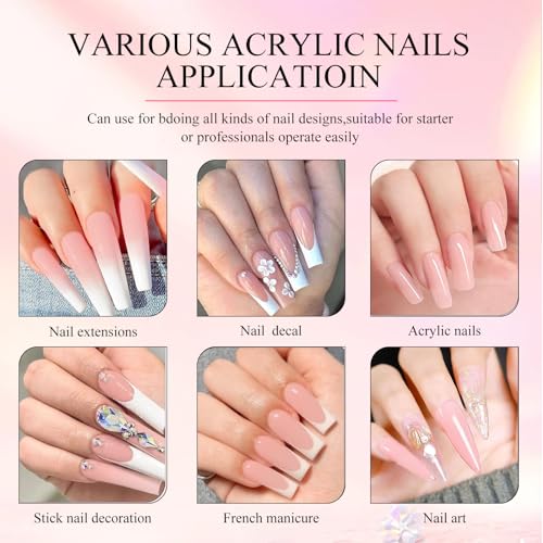 Eodci Clear Acrylic Nail Powder 120g for French & 3D Nail Art - No Cure Needed