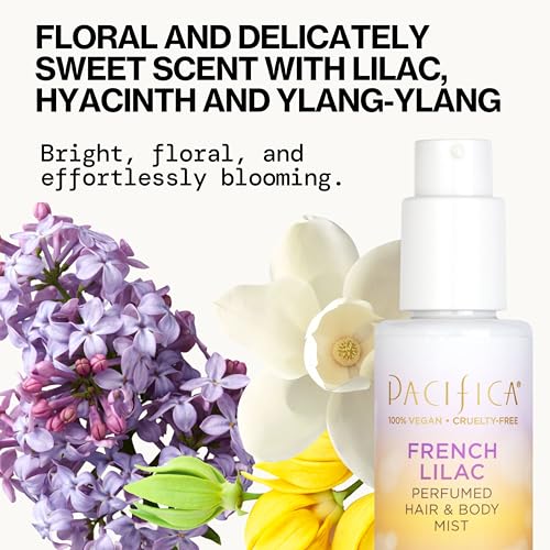 Pacifica French Lilac Hair & Body Mist – Vegan Floral Fragrance Spray