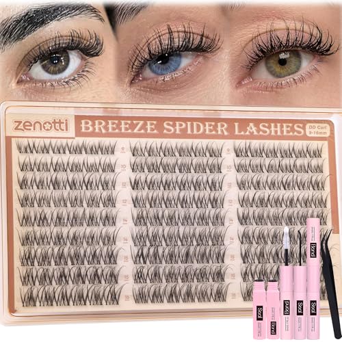 A-DD Curl Breeze Spider Lash Clusters Kit 162PCS by zenotti - Kim K Style Natural Eyelash Extensions