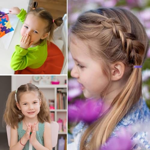 200PCS No Crease Elastic Hair Ties for Kids - Multicolor
