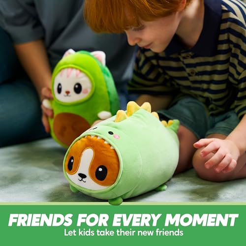 CORGISAUR Kawaii Dinosaur Plush Toy - 11" Soft Corgi Pillow