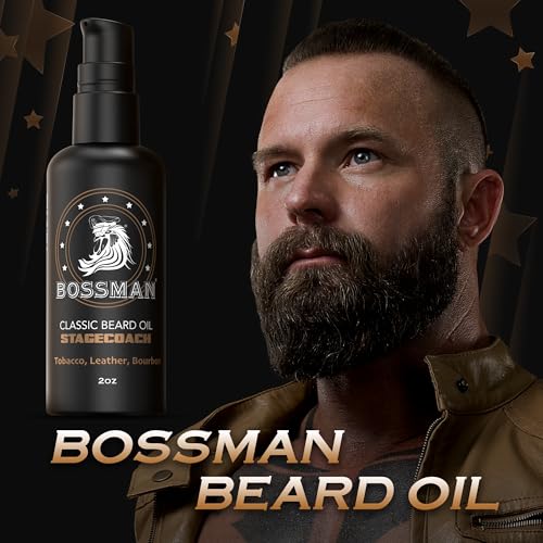 Bossman Organic Beard Oil for Men - 2 oz Natural Moisturizer