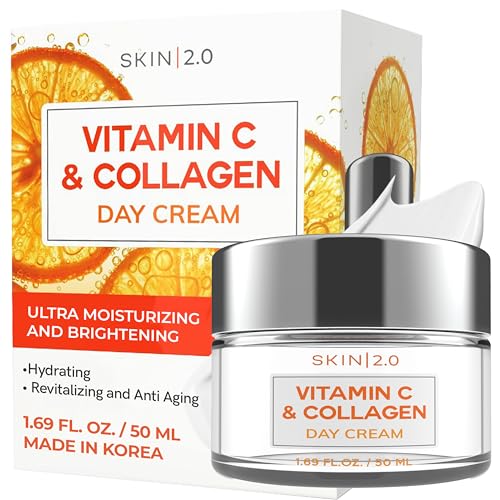 Vitamin C & Collagen Face Moisturizer - Anti-Aging Hydrating Cream - 1.69 Fl oz