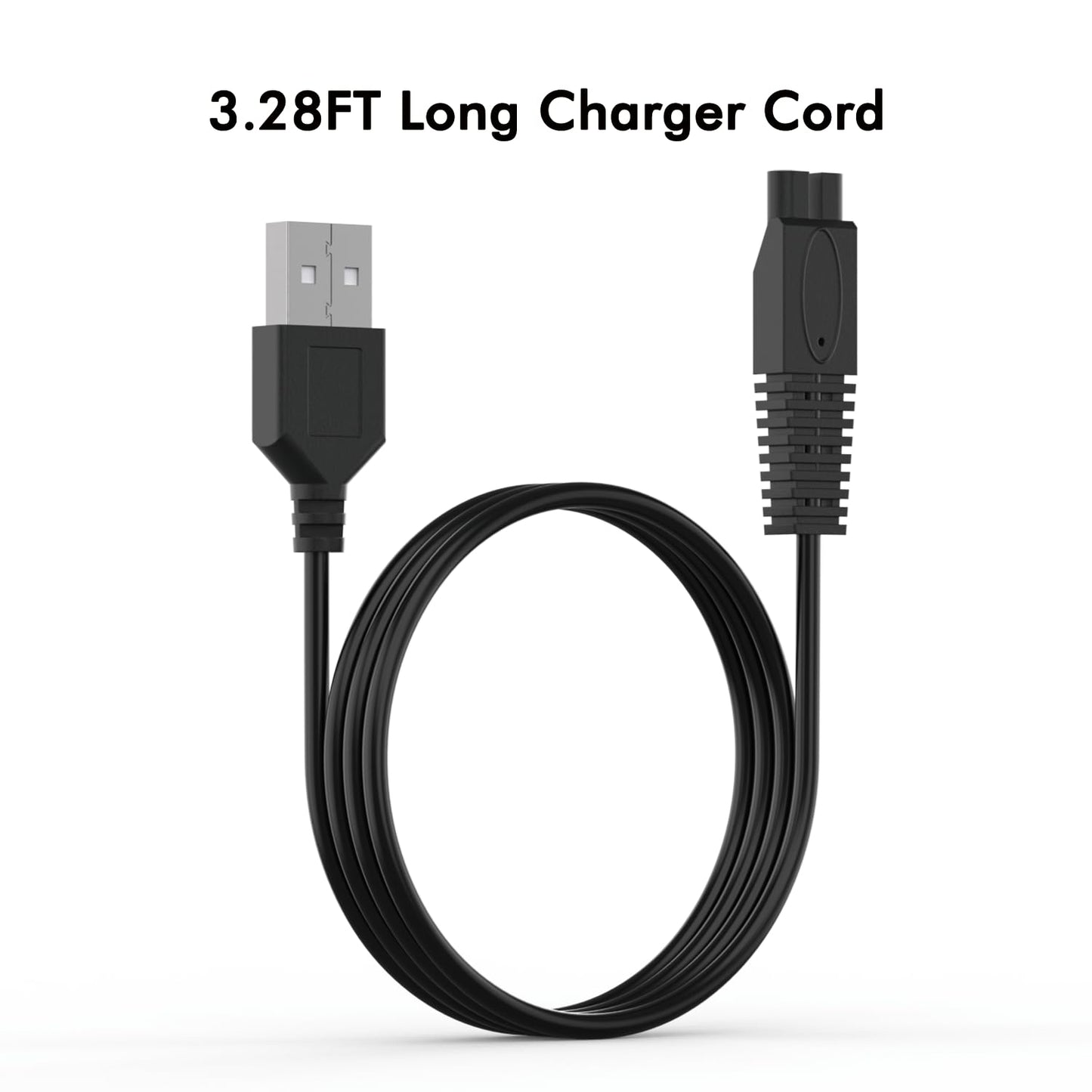 2 Pack USB Charging Cable for Remington Electric Shaver Model WDF5030A, WDF4816NA, WDF4821US, WDF4825 Only– Women’s Electric Shaver & Trimmer Replacement Charger Cord, Black