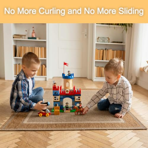 Non-Slip Rug Pads - 8 Clear Anti-Slip Grippers for Rugs