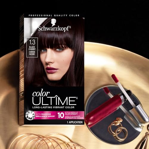 Schwarzkopf Color Ultime 1.3 Black Cherry Hair Dye - Permanent, Fade-Resistant Color with Shine