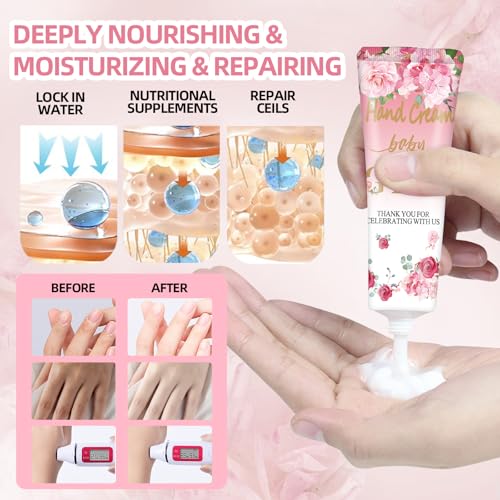 40-Pack Rose Hand Cream Gift Set for Baby Shower & Wedding Party Favors