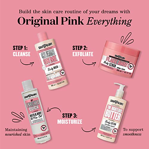 Soap & Glory Original Pink Body Exfoliator, 200ml - Vegan Skin Scrub