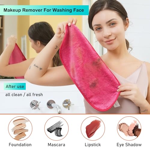 PleasingCare 3 Rosy Makeup Remover Cloth - Chemical-Free Water Cleansing Towel