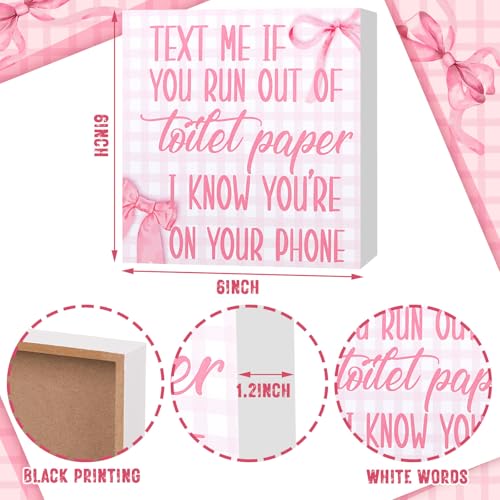 Farmhouse Bathroom Signs - 2 Pcs Please Seat Yourself Wall Art