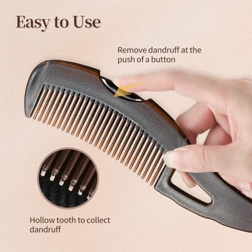 Optisake 2PCS Scalp Detox Comb Set for Dandruff & Oil Removal