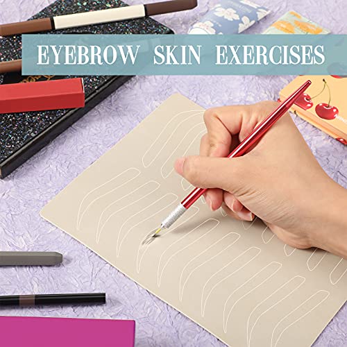 Maitys 20-Piece Double-Sided Silicone Microblading Eyebrow Practice Skin