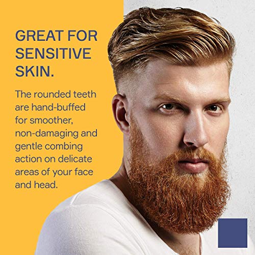 Seven Potions Handmade Beard Comb - Cellulose Acetate Dual-Tooth 5.7 Inch